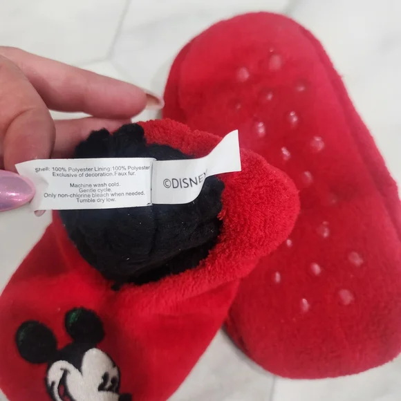 Disney Red Mickey Mouse Kids Slippers - Picture 7 of 10